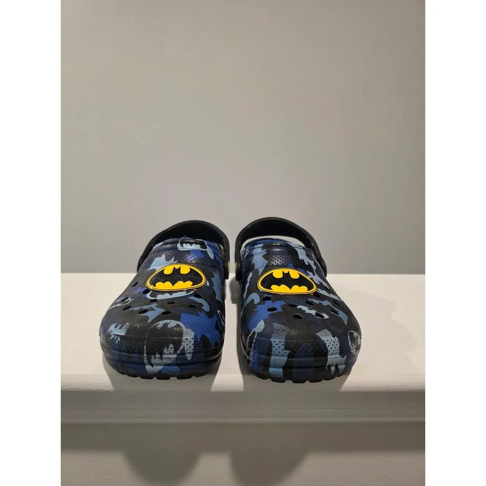 Crocs Kids Batman Camo Fleece Lined Clogs Blue Black Yellow Size C12